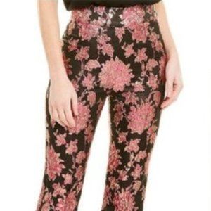 NEW FOR LOVE & LEMONS CROPPED JACQUARD PANTS SIZE M